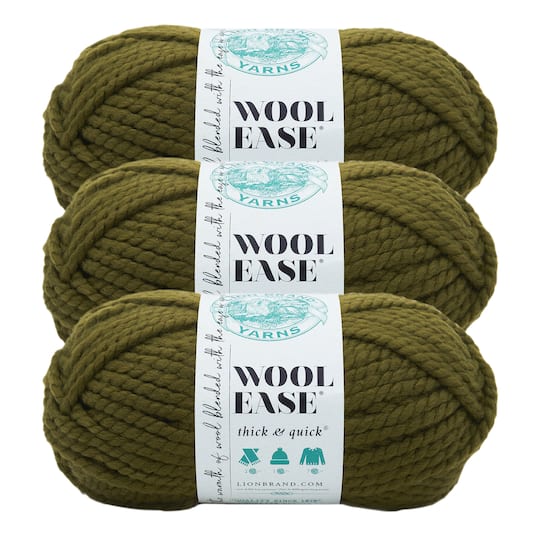 3 Pack Lion Brand&#xAE; Wool-Ease Thick &#x26; Quick Yarn
